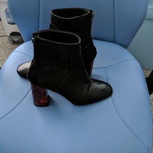 TopShop Black Leather Ankle Boots